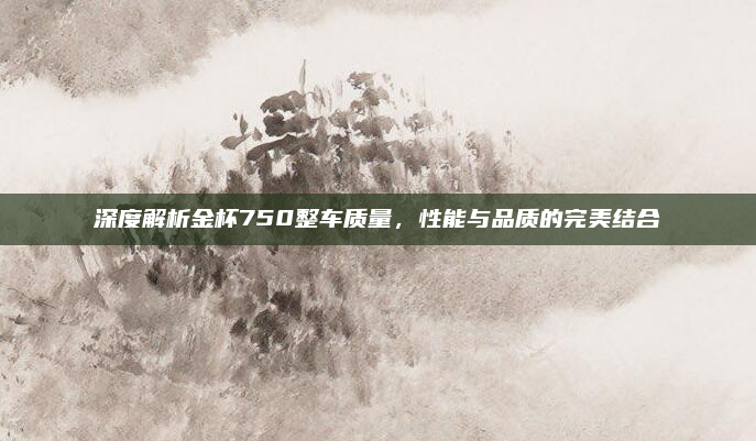 深度解析金杯750整车质量，性能与品质的完美结合