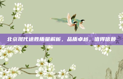 北京现代途胜质量解析，品质卓越，值得信赖