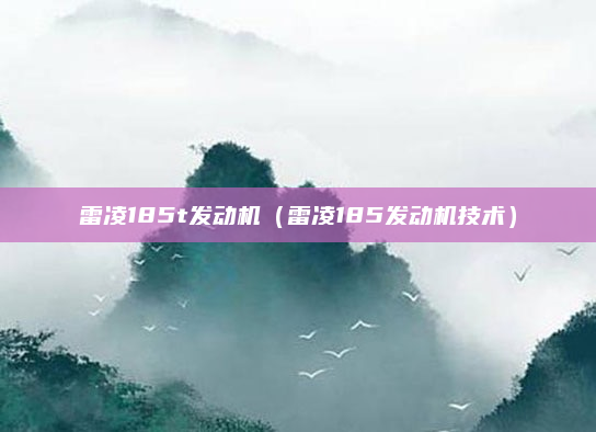 雷凌185t发动机（雷凌185发动机技术）