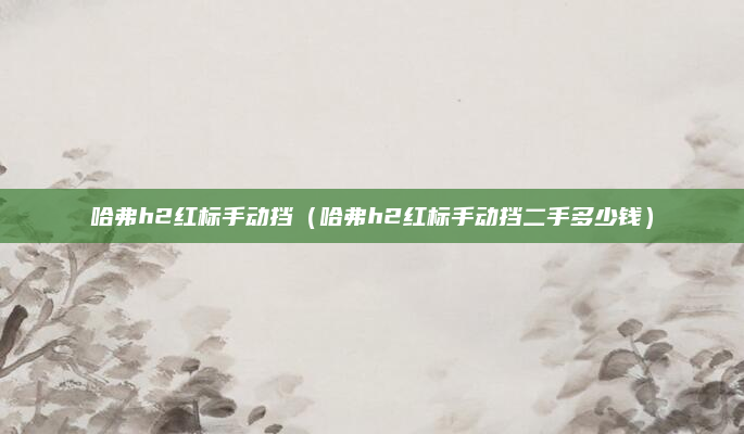 哈弗h2红标手动挡（哈弗h2红标手动挡二手多少钱）