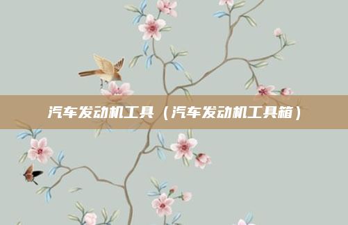 汽车发动机工具(汽车发动机工具箱)