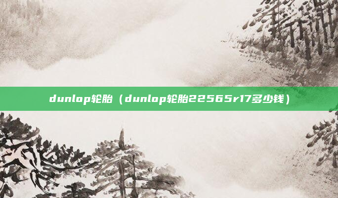 dunlop轮胎(dunlop轮胎22565r17多少钱)