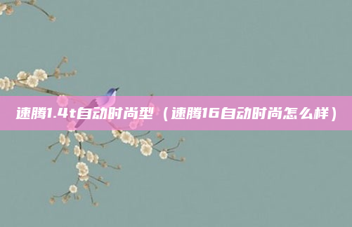 速腾1.4t自动时尚型(速腾16自动时尚怎么样)