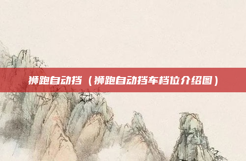 狮跑自动挡(狮跑自动挡车档位介绍图)