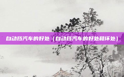 自动挡汽车的好处(自动挡汽车的好处和坏处)