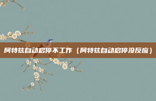 阿特兹自动启停不工作(阿特兹自动启停没反应)