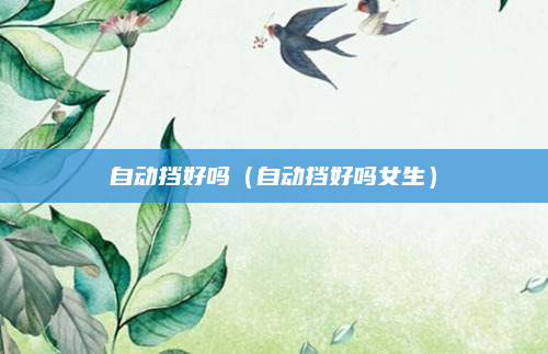 自动挡好吗(自动挡好吗女生)