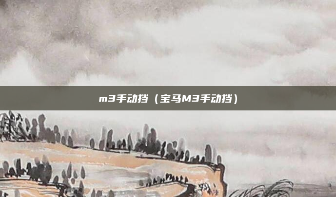 m3手动挡(宝马M3手动挡)