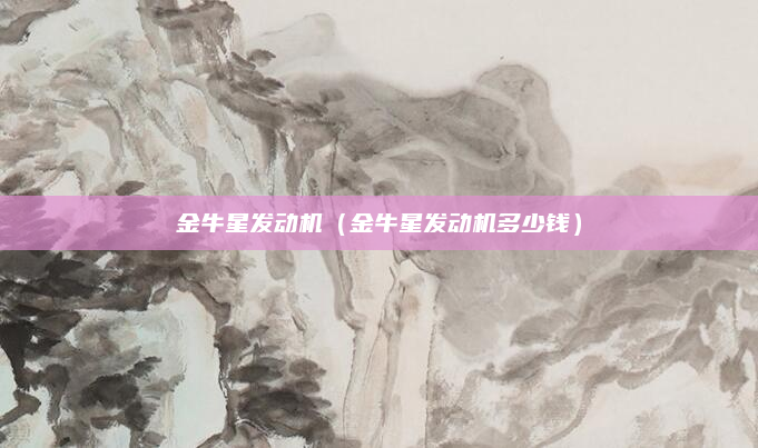 金牛星发动机(金牛星发动机多少钱)