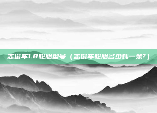 志俊车1.8轮胎型号（志俊车轮胎多少钱一条?）