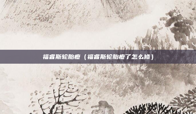 福睿斯轮胎瘪(福睿斯轮胎瘪了怎么修)