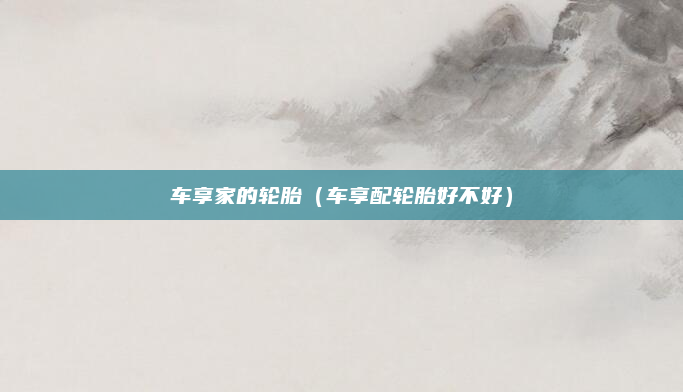车享家的轮胎(车享配轮胎好不好)