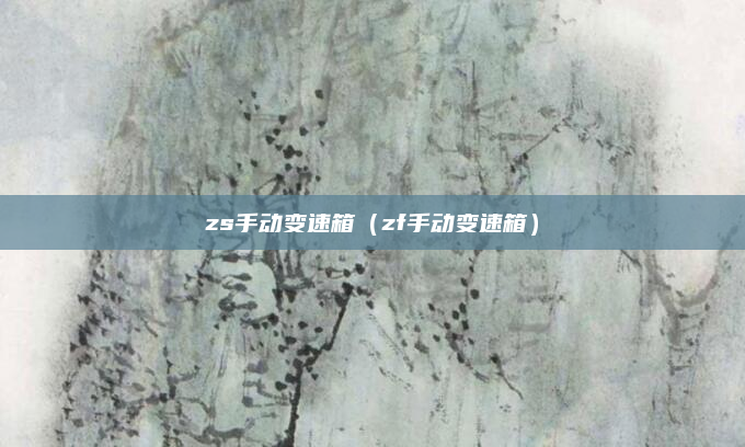 zs手动变速箱(zf手动变速箱)