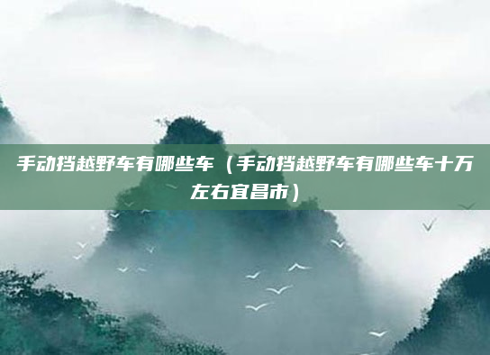 手动挡越野车有哪些车(手动挡越野车有哪些车十万左右宜昌市)
