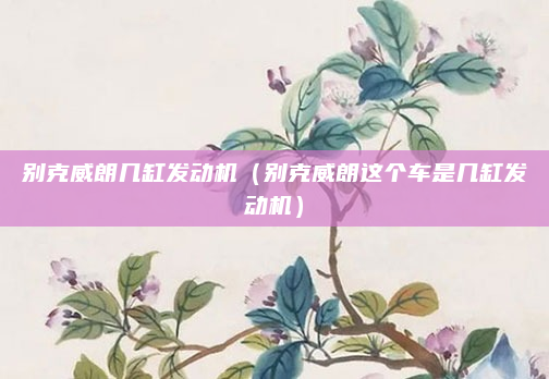 别克威朗几缸发动机(别克威朗这个车是几缸发动机)