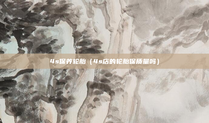 4s保养轮胎(4s店的轮胎保质量吗)