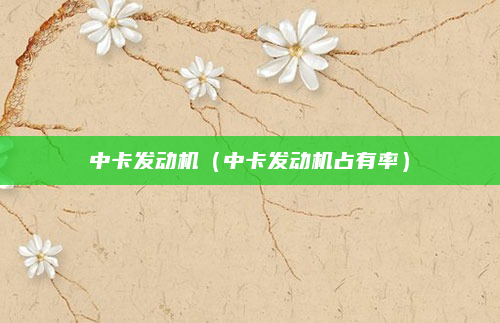 中卡发动机(中卡发动机占有率)