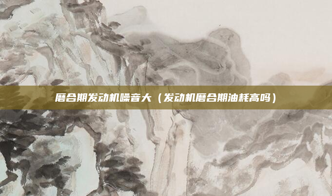 磨合期发动机噪音大（发动机磨合期油耗高吗）