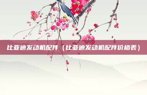 比亚迪发动机配件(比亚迪发动机配件价格表)