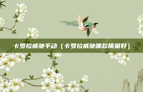 卡罗拉威驰手动（卡罗拉威驰哪款质量好）