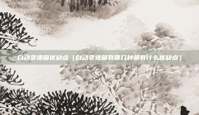 自动变速箱优缺点(自动变速箱有哪几种都有什么优缺点)