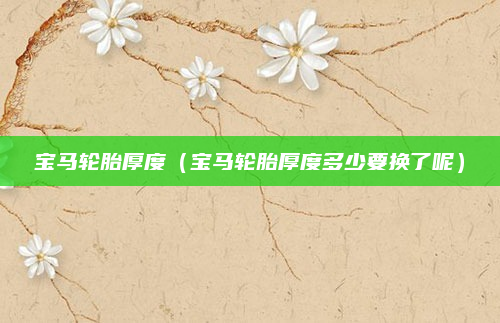 宝马轮胎厚度(宝马轮胎厚度多少要换了呢)
