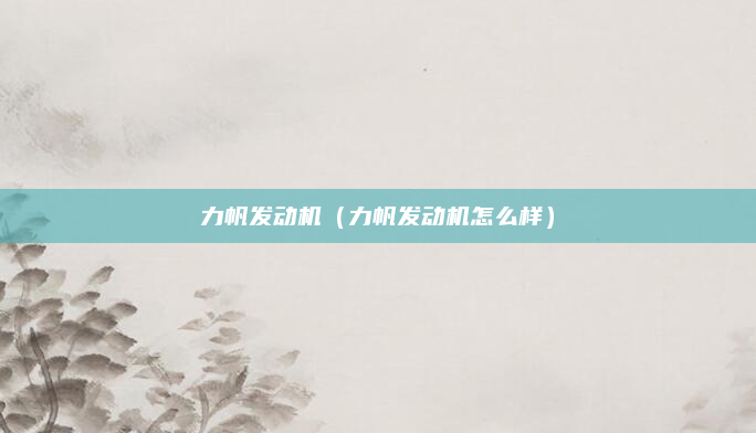 力帆发动机(力帆发动机怎么样)