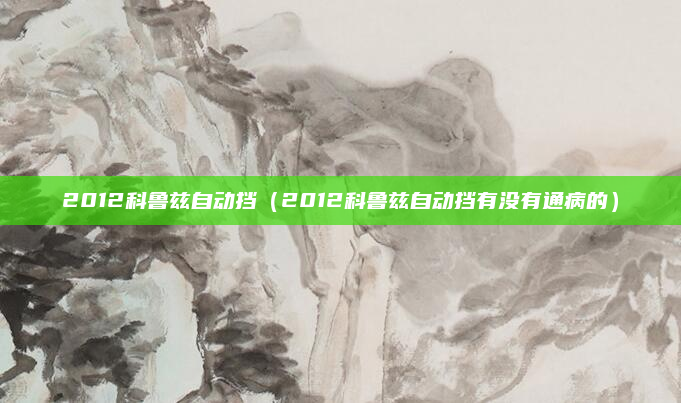 2012科鲁兹自动挡(2012科鲁兹自动挡有没有通病的)