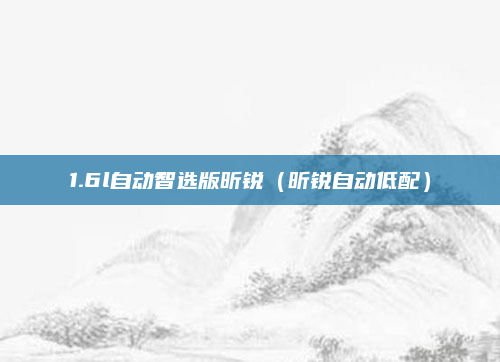 1.6l自动智选版昕锐(昕锐自动低配)