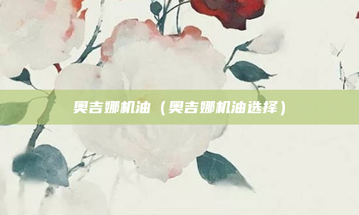 奥吉娜机油（奥吉娜机油选择）