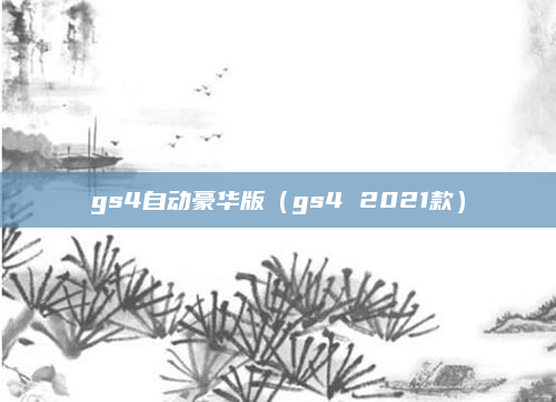 gs4自动豪华版（gs4 2021款）
