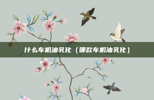 什么车机油乳化（哪款车机油乳化）
