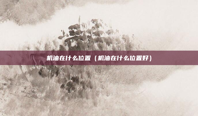 机油在什么位置(机油在什么位置好)