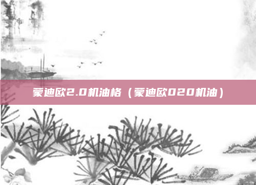 蒙迪欧2.0机油格（蒙迪欧020机油）