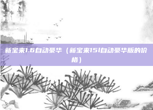 新宝来1.6自动豪华（新宝来15l自动豪华版的价格）