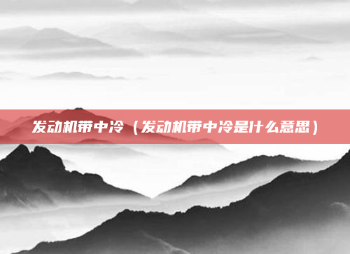 发动机带中冷(发动机带中冷是什么意思)