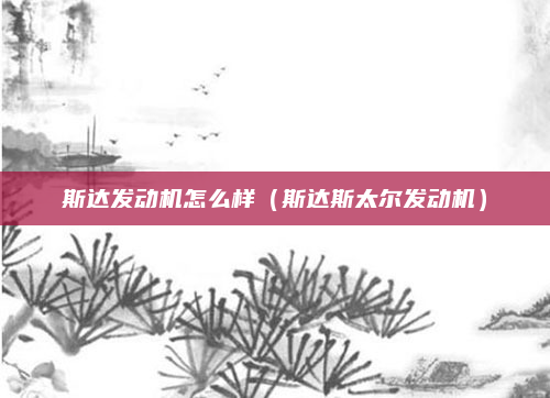 斯达发动机怎么样（斯达斯太尔发动机）