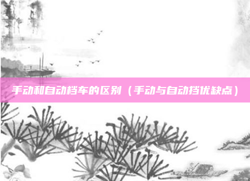 手动和自动档车的区别(手动与自动挡优缺点)