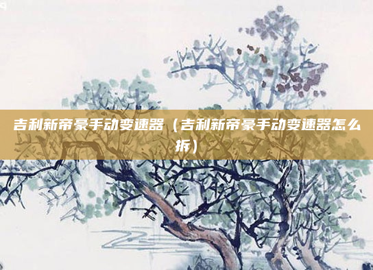 吉利新帝豪手动变速器(吉利新帝豪手动变速器怎么拆)
