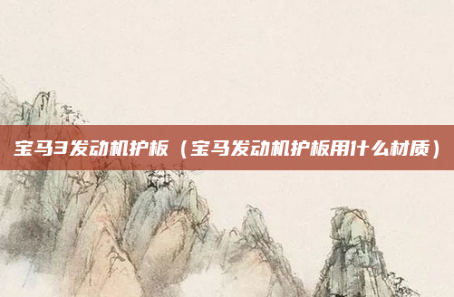 宝马3发动机护板(宝马发动机护板用什么材质)
