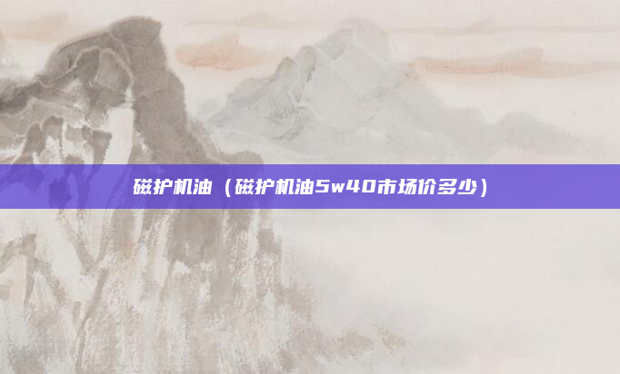 磁护机油(磁护机油5w40市场价多少)