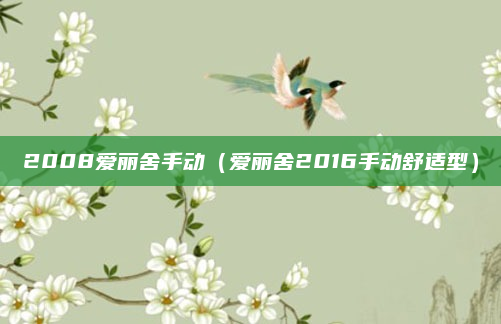 2008爱丽舍手动(爱丽舍2016手动舒适型)