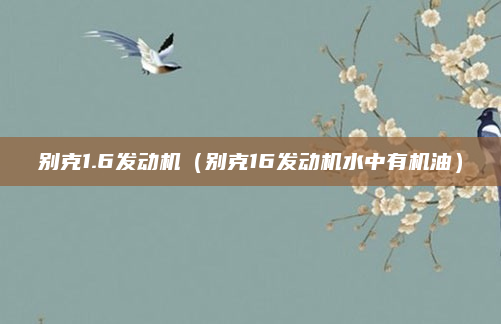 别克1.6发动机(别克16发动机水中有机油)