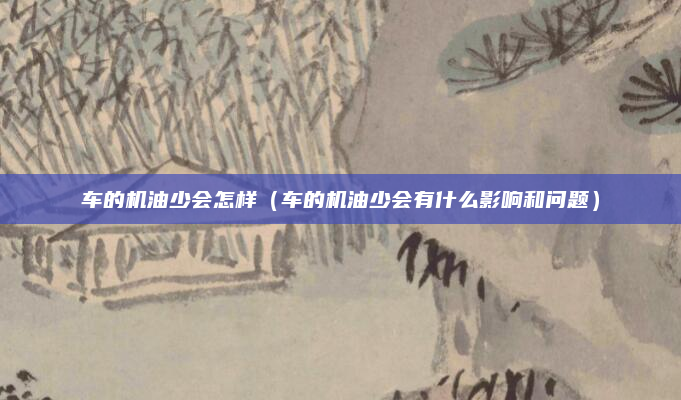车的机油少会怎样(车的机油少会有什么影响和问题)