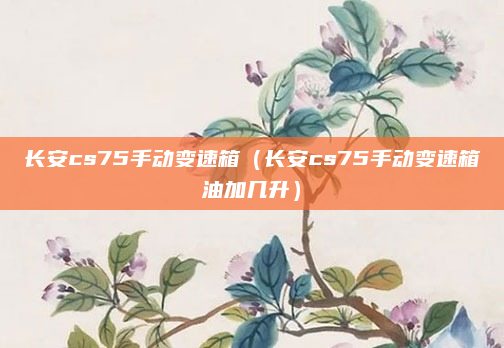 长安cs75手动变速箱（长安cs75手动变速箱油加几升）