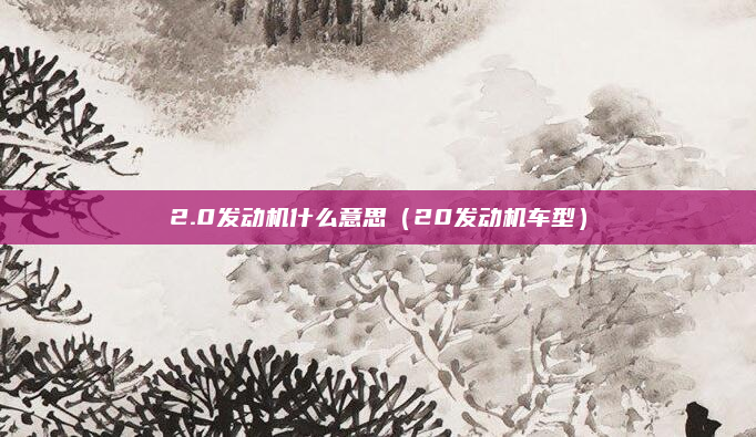 2.0发动机什么意思(20发动机车型)