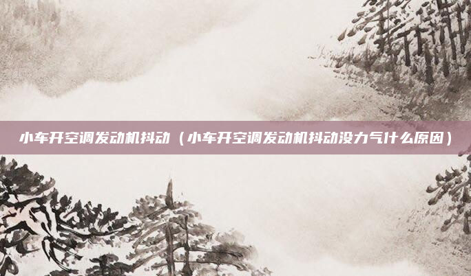 小车开空调发动机抖动(小车开空调发动机抖动没力气什么原因)