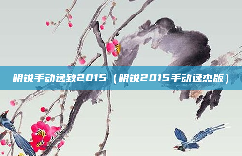 明锐手动逸致2015(明锐2015手动逸杰版)
