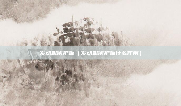 发动机侧护板(发动机侧护板什么作用)