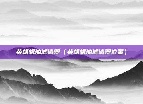 英朗机油滤清器(英朗机油滤清器位置)